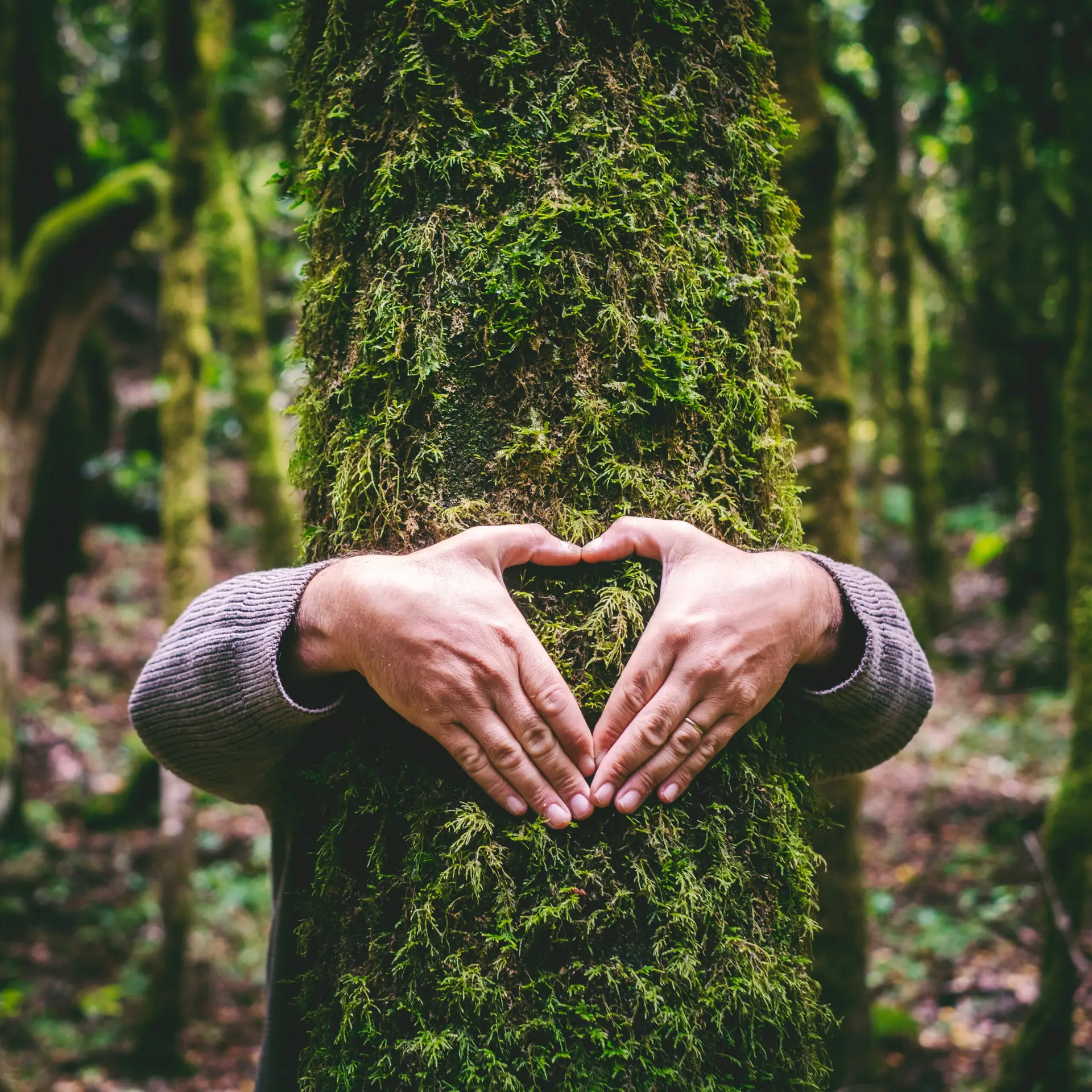 Abrazando un árbol
